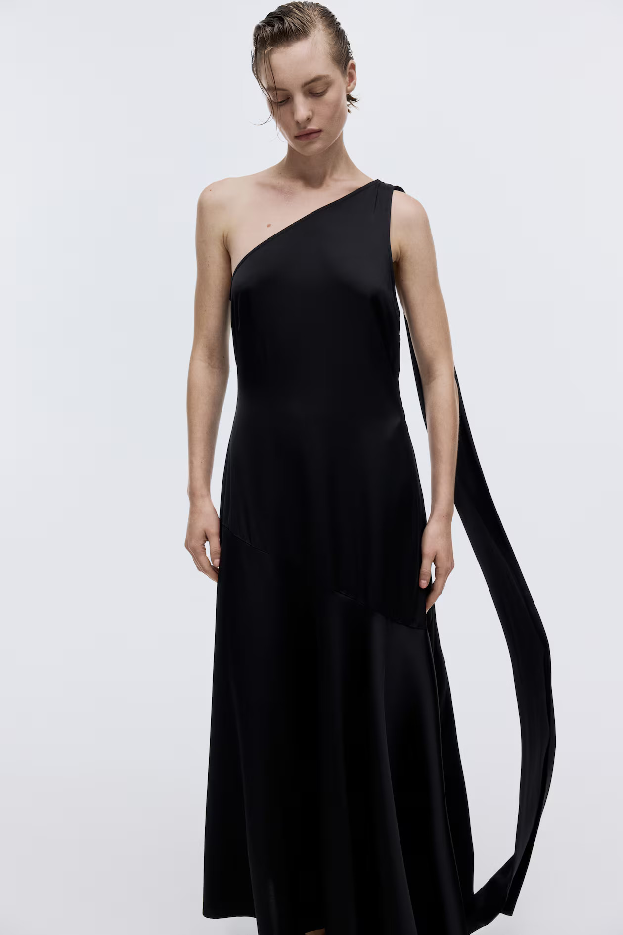 Scarf-Detail Satin Dress | H&M (US + CA)