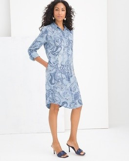 Tencel Paisley Shirt Dress | Chico's