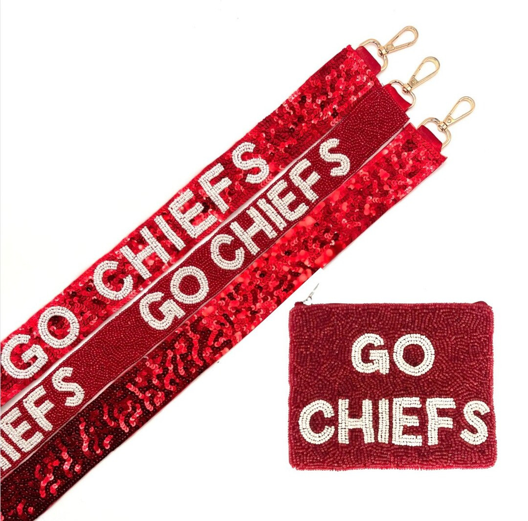Go Chiefs Beaded Purse Strap, Beaded Bag Strap, Beaded Coin Purse, Gameday Beaded Bag, Game Day, ... | Etsy (US)