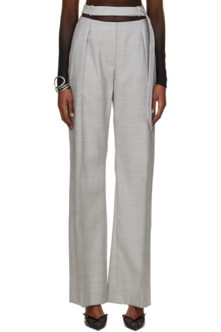 Mugler - Gray Fluid Trousers | SSENSE