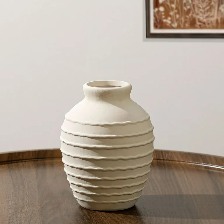 YardVibe Ceramic Flower Vase Home Decor - Large Farmhouse Table Vases Rustic Vintage Living Room ... | Walmart (US)