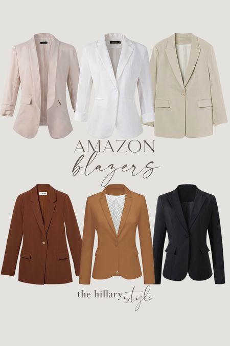 Trend Alert: Blazers. Blazers are trending and are the perfect winter to spring wardrobe staple. Amazon has a great selection of blazers in a variety of styles a and colors: oversized blazer, fitted blazer, neutral blazer, black blazer, spring outfit. #founditonamazon

#LTKfit #LTKFind #LTKstyletip