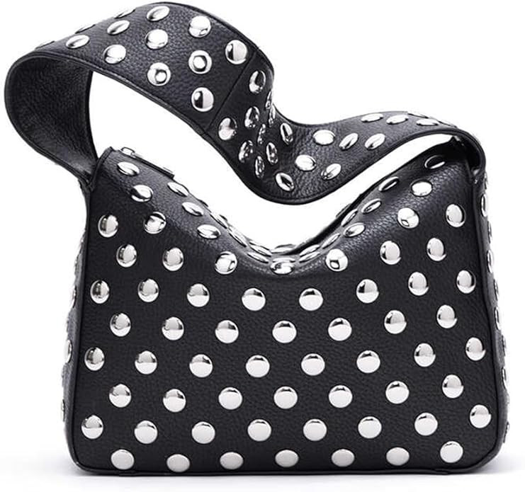 Studded Handbag for Women - Black Punk Shoulder Bag 90s 2000s Vegan Fall Fashion Trendy Purse | Amazon (US)