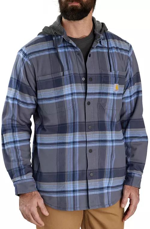 Carhartt Men's Flannel Hooded Shirt Jacket | Dick's Sporting Goods