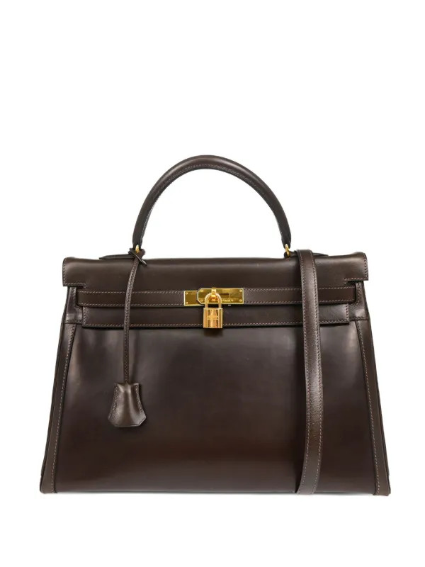 Hermès Pre-Owned 1999 Kelly Handtasche 35cm | Braun | FARFETCH DE | Farfetch Global