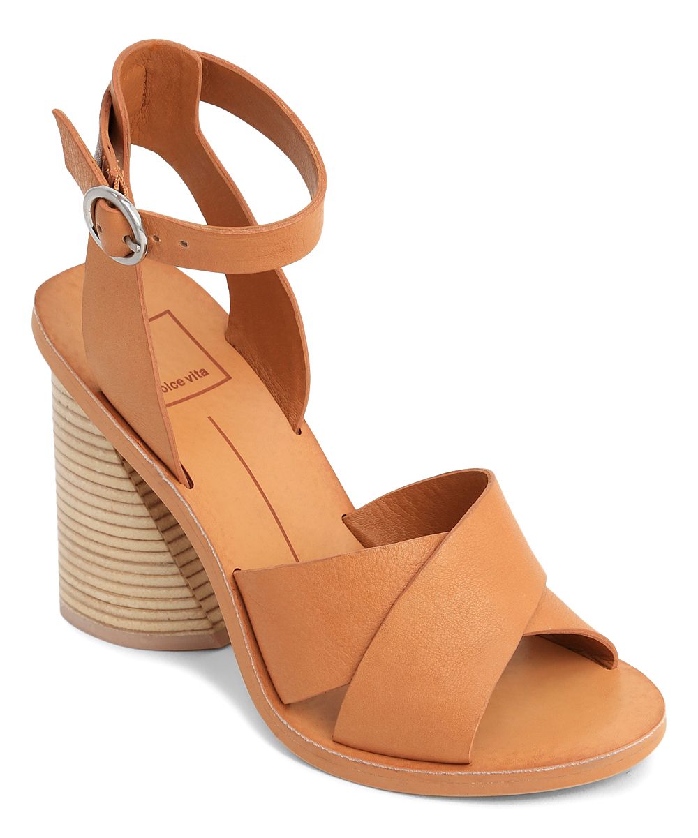 Dolce Vita Women's Sandals CARAMEL - Caramel Athena Leather Sandal - Women | Zulily