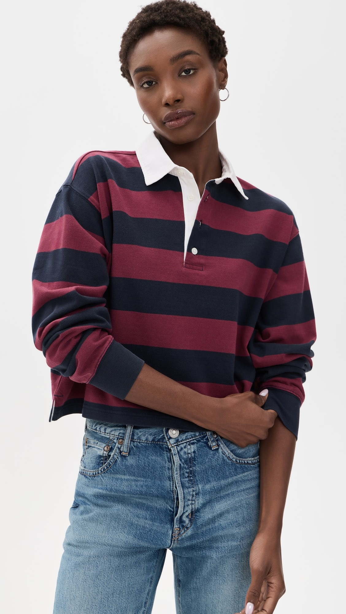 Good American The Cropped Rugby Polo | Shopbop | Shopbop