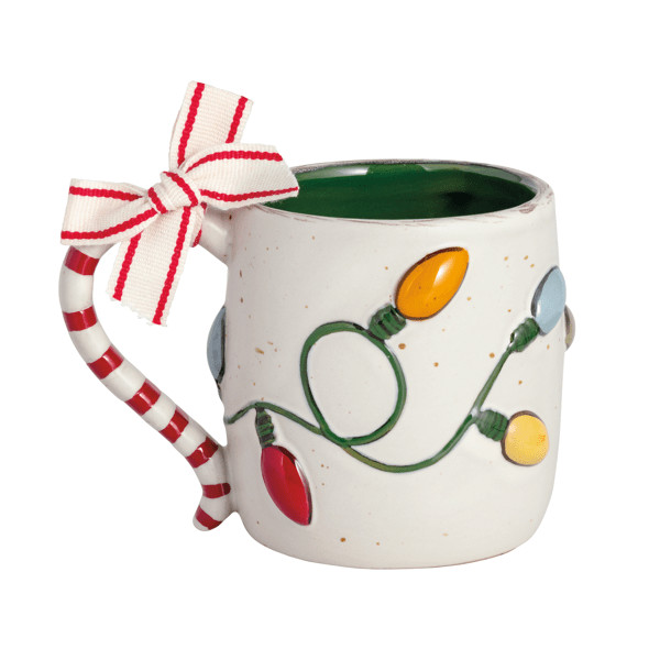 Christmas Lights Bow Mug | Mud Pie
