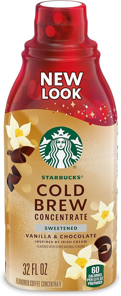Starbucks Cold Brew Coffee Concentrate, Flavored Sweetened Vanilla & Chocolate Inspired by Irish ... | Amazon (US)