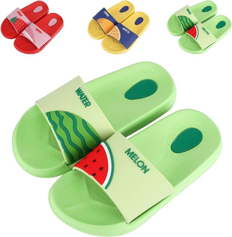 Little Boys Girls Cute Fruits Slides Sandals-Non Slip Beach Sandals House Slippers-Kids Toddlers ... | Amazon (US)