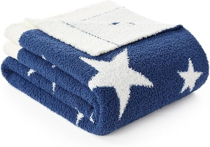 Snuggle Sac 4TH of July Patriotic Blankets, American Star Blanket Twin Size, Ultra Soft Cozy Knit... | Amazon (US)