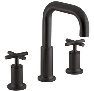Kohler Double Handle Deck Mounted Roman Tub Filler Trim with Metal Cross Handles from the Purist ... | Build.com, Inc.