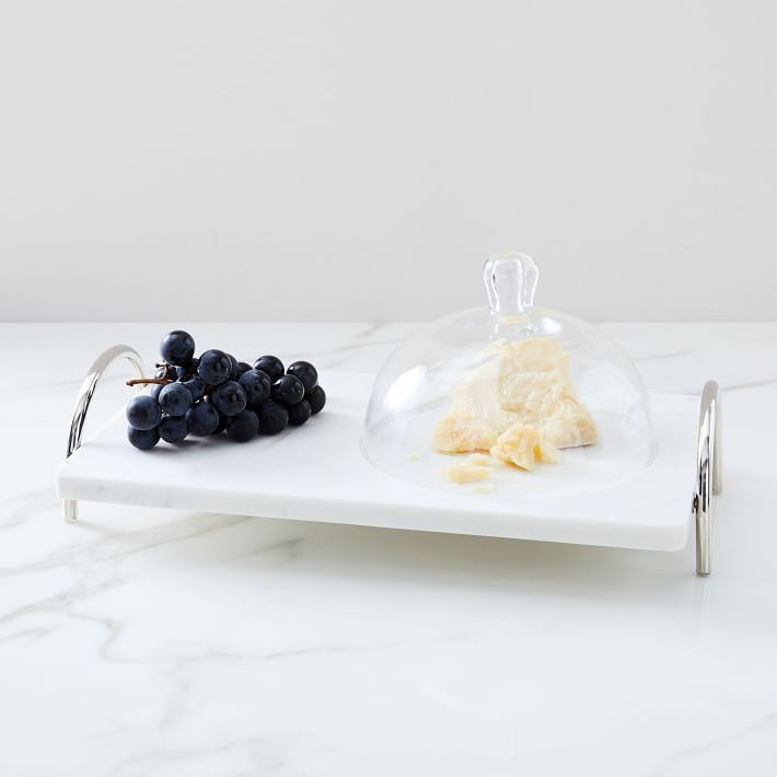 Nickel & Marble Tray w/ Cloche | West Elm (US)