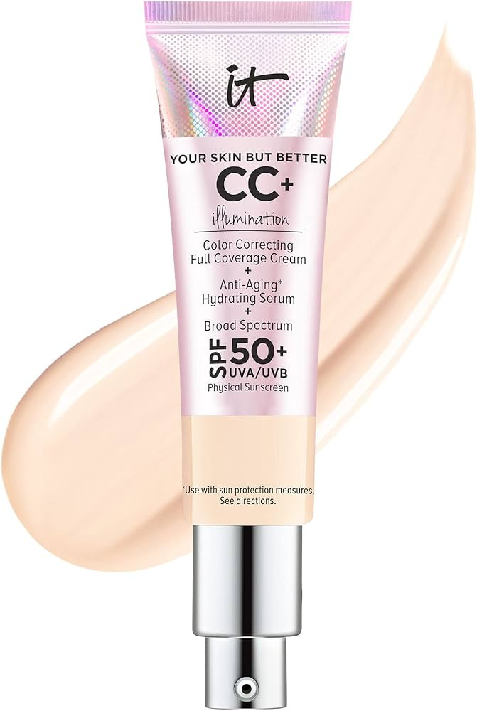 IT Cosmetics CC+ Cream Illumination - Full-Coverage Foundation With SPF 50, Color Corrector & Ant... | Amazon (US)