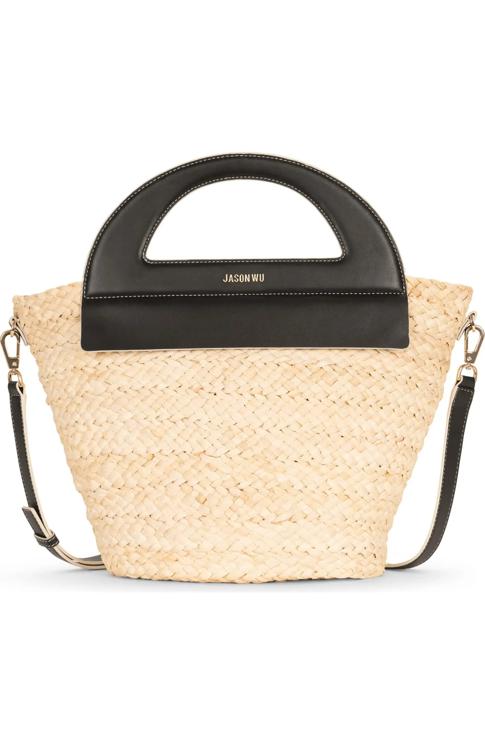 Winnie Top Handle Woven Straw Satchel | Nordstrom Rack
