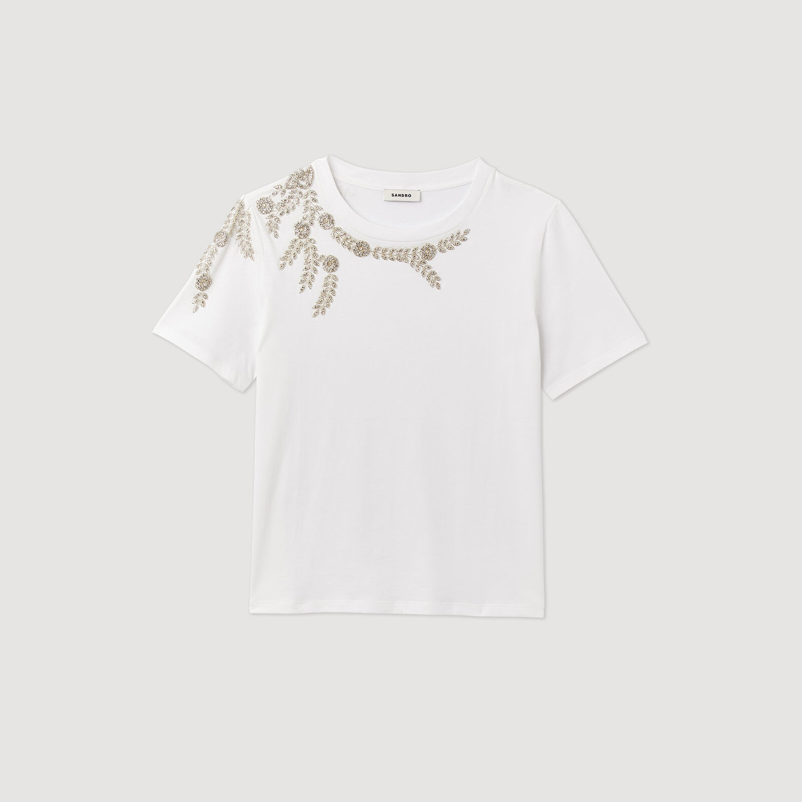 Rhinestone-embellished T-shirt | Sandro US | Sandro-Paris US