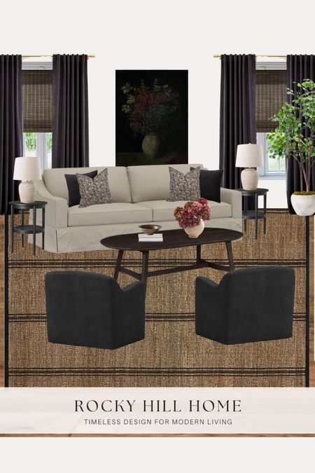 Moody neutral living room or family room featuring a slipcovered sofa from pottery barn 

#LTKhome #LTKstyletip #LTKfamily