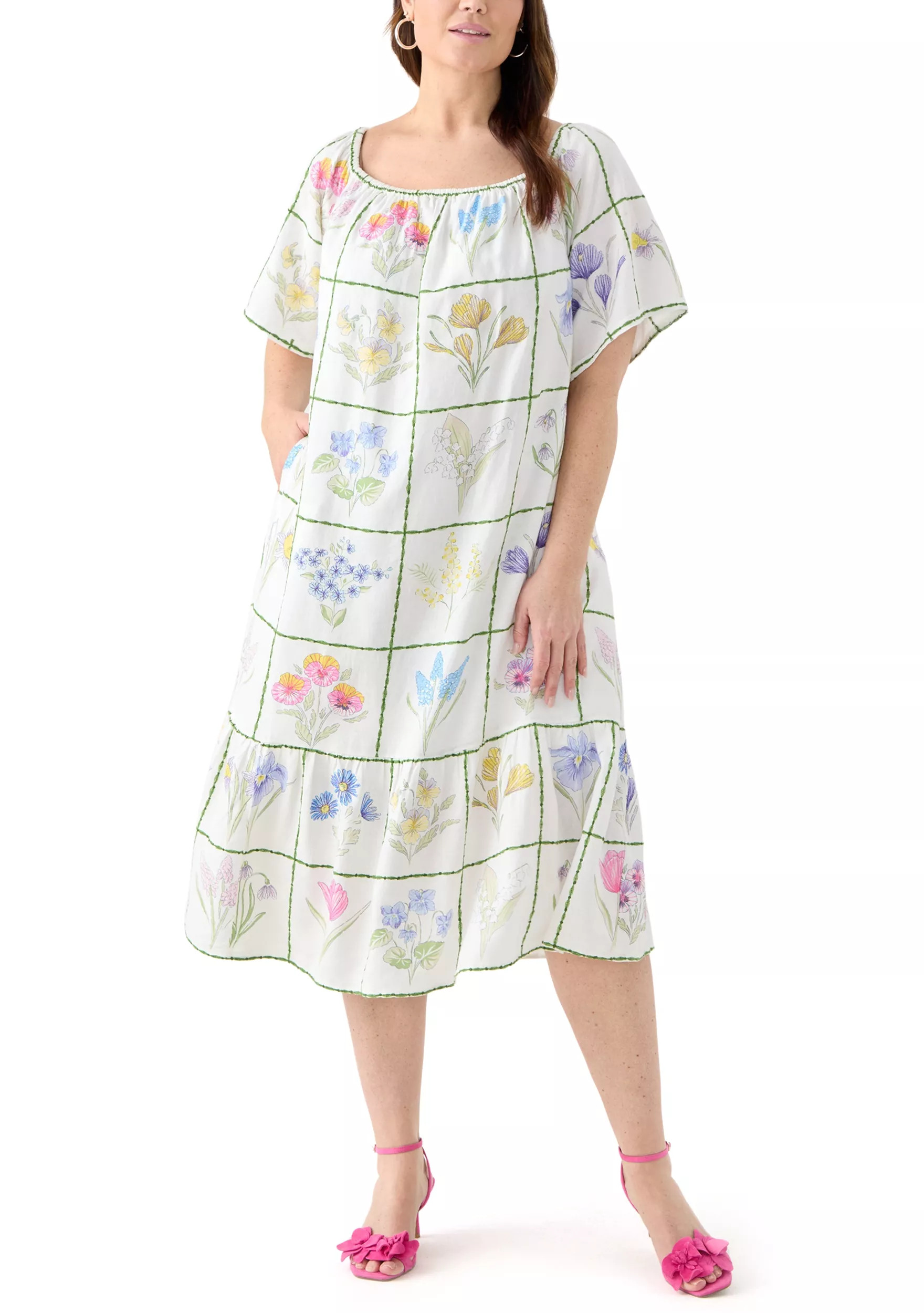 Plus Size Printed House Dress | Belk