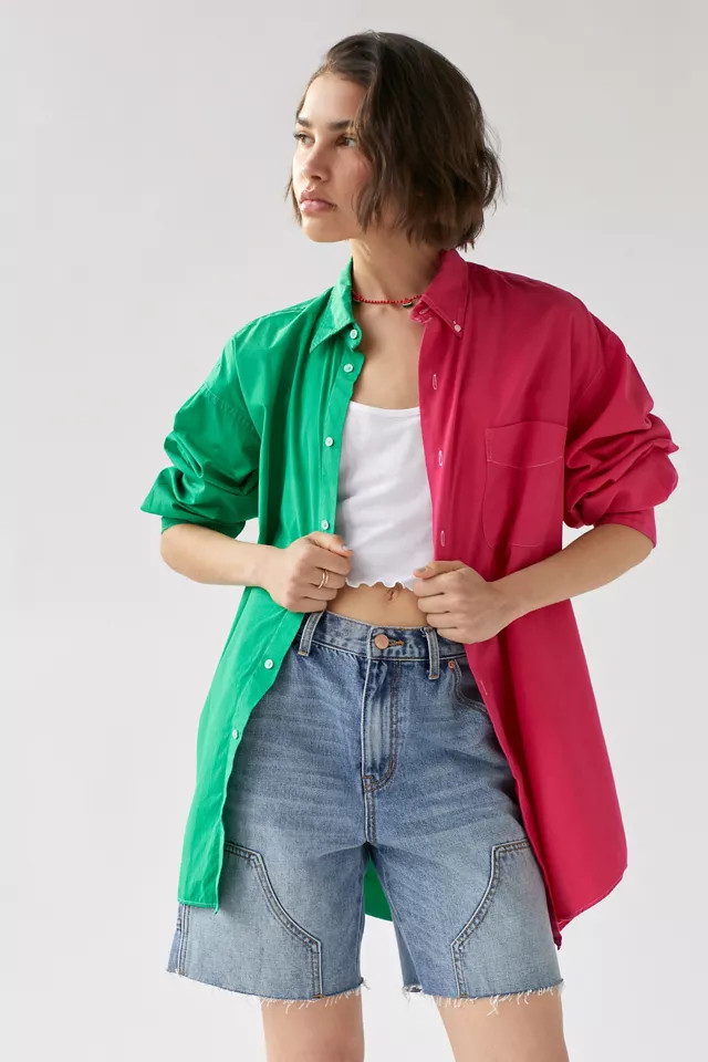 Urban Renewal Recycled Overdyed Watermelon Shirt | Urban Outfitters (US and RoW)