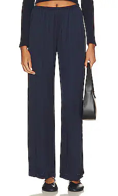 DONNI. Silky Simple Pant in Navy from Revolve.com | Revolve Clothing (Global)
