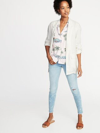 Linen-Blend Blazer for Women | Old Navy US