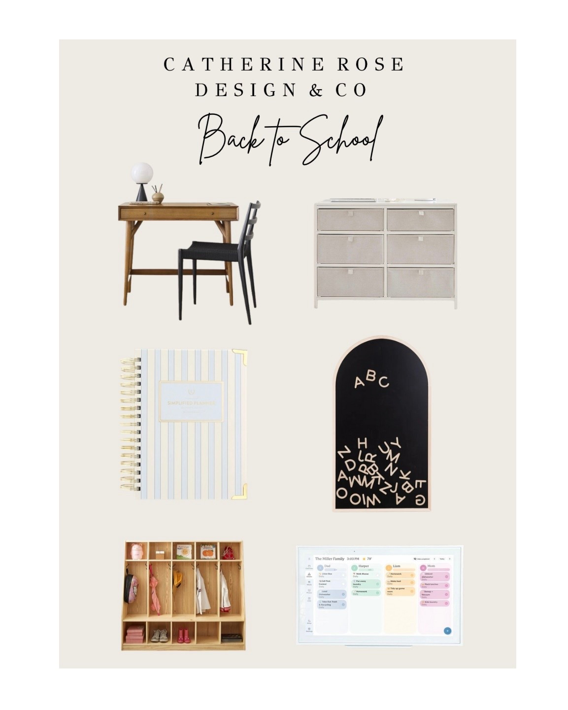 Back to School, but make it stylish ✨
Whether you’re setting up a homework corner, organizing the chaos, or just wanting a little more structure in your family routine — these finds make the transition back into school season a little easier (and prettier 😉).

From desks + chairs to planners and cubbies, it’s all about creating calm, functional spaces for kids and moms. Because let’s be honest… we’re the ones running the show. 💁🏼‍♀️✏️

Shop my Back to School picks below ⬇️

#LTKSeasonal #LTKStyleTip #LTKHome