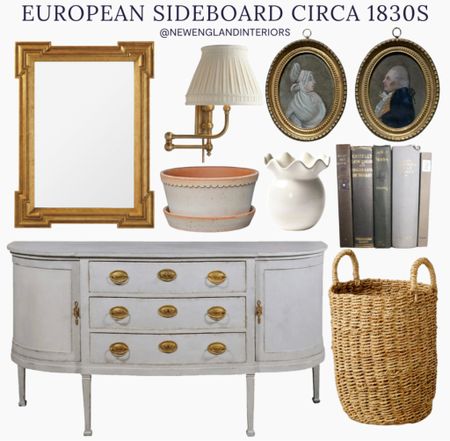New England Interiors • European Sideboard Circa 1830s • Mirror, Sideboard, Antique Portrait Wall Art, Lighting, Books, Basket, Accents. 🖼️🤎

TO SHOP: Click the link in bio or copy and paste link in web browser 

#newengland #antique #vintage #sideboard #homeinspo #portrait #interiordesign #furniture #1830s

#LTKhome #LTKFind