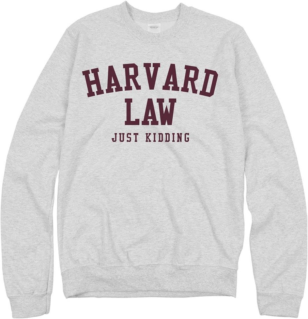 Harvard Law Just Kidding: Unisex Gildan Crewneck Sweatshirt | Amazon (US)
