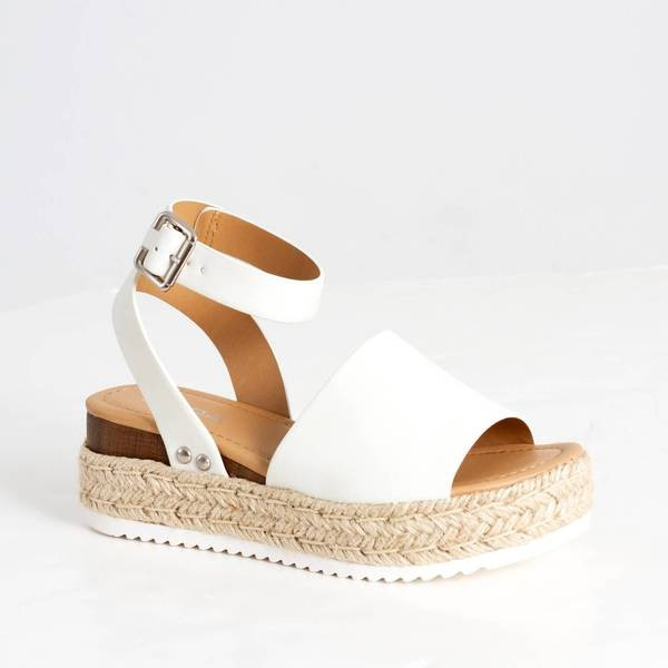 Soda Shoes Topic Espadrille Platform Sandals in Off- White
            
            
            ... | Glik's