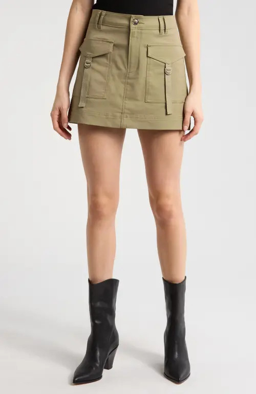 PAIGE Kayla Cargo Miniskirt in Sage at Nordstrom, Size 2 | Nordstrom