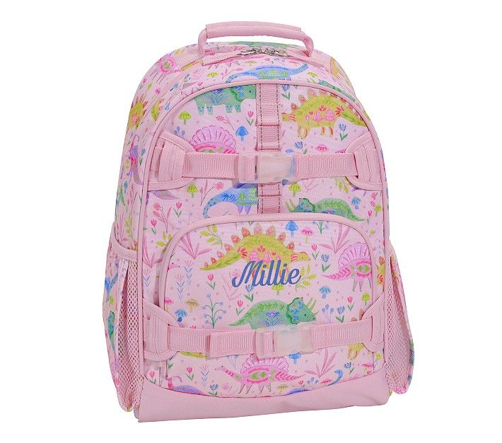 Mackenzie Heritage Pink Dinos Backpacks | Pottery Barn Kids