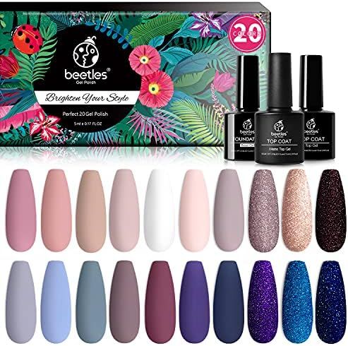 Beetles 23 Pcs Gel Nail Polish Kit, with Glossy & Matte Top Coat and Base Coat- Girls Night Colle... | Amazon (US)