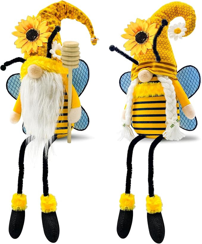 Lovinland Spring Decorations for Home, Office, Indoor - Yellow Honey Bumble Bee Sunflower Plush G... | Amazon (US)