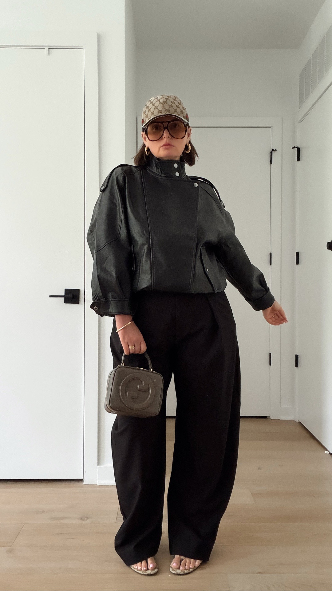 Sized down in moto jacket , true size in barrel trousers

#LTKgrwm #LTKootd