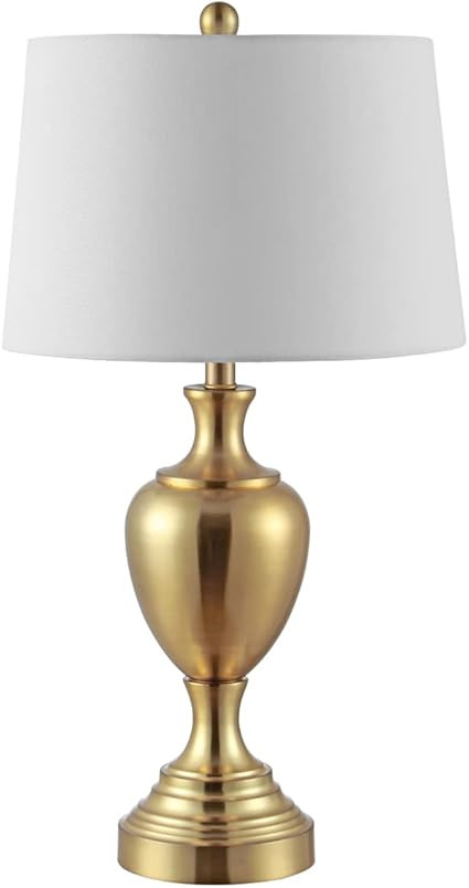 SAFAVIEH Lighting Collection Poppy Modern Contemporary Brass Iron 28-inch Bedroom Living Room Hom... | Amazon (US)