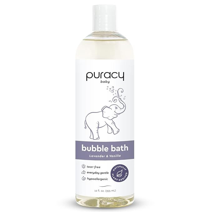 Puracy Bubble Bath for Children, Gently Scented with Real Lavender & Vanilla, 98.75% Natural Baby... | Amazon (US)
