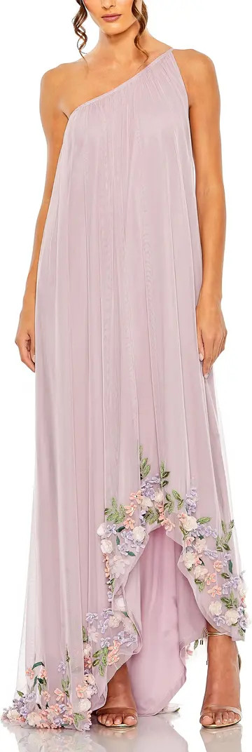 Mac Duggal One Shoulder Trapeze Embellished High Low Gown | Nordstrom | Nordstrom