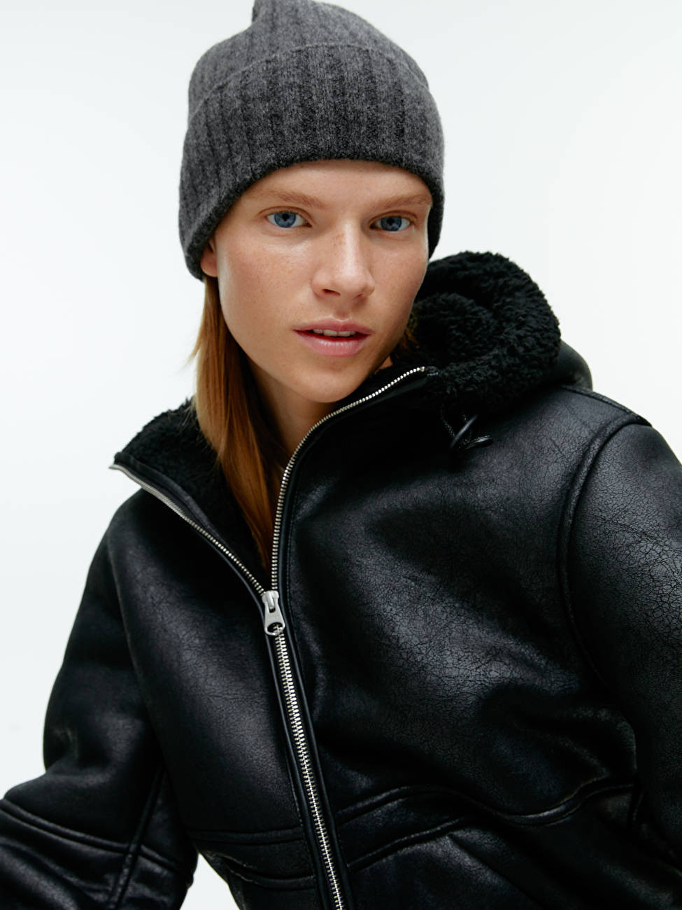 Beanie aus gerippter Merinowolle | ARKET (EU)