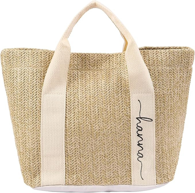 Personalized Tote Bag with Name – Custom Beach Bag for Women – Reusable Shopping Bag Gift for... | Amazon (US)