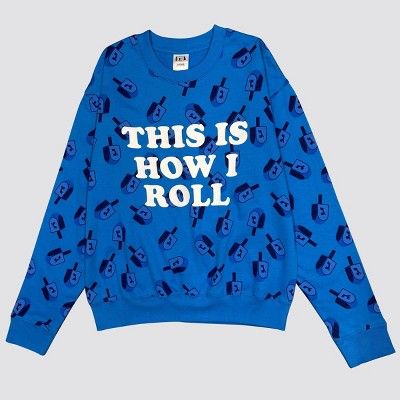 Men's IML Hanukkah Pullover Sweatshirt - Royal Blue | Target