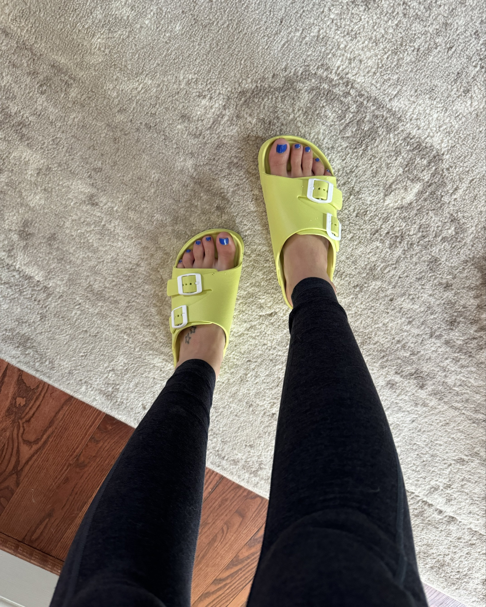 Super cute and comfy sandals! These come in so many color options and buckle varieties too! They do run big so size down one whole size. Especially if you have narrow feet. But these are so good! 

#LTKSeasonal #LTKFindsUnder50