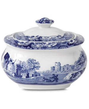 Spode "Blue Italian" Covered Sugar Bowl | Macys (US)