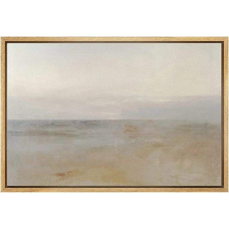 PixonSign Framed Canvas Print Wall Art Pastel Watercolor Brown Sky Landscape Abstract Shapes Illu... | Walmart (US)