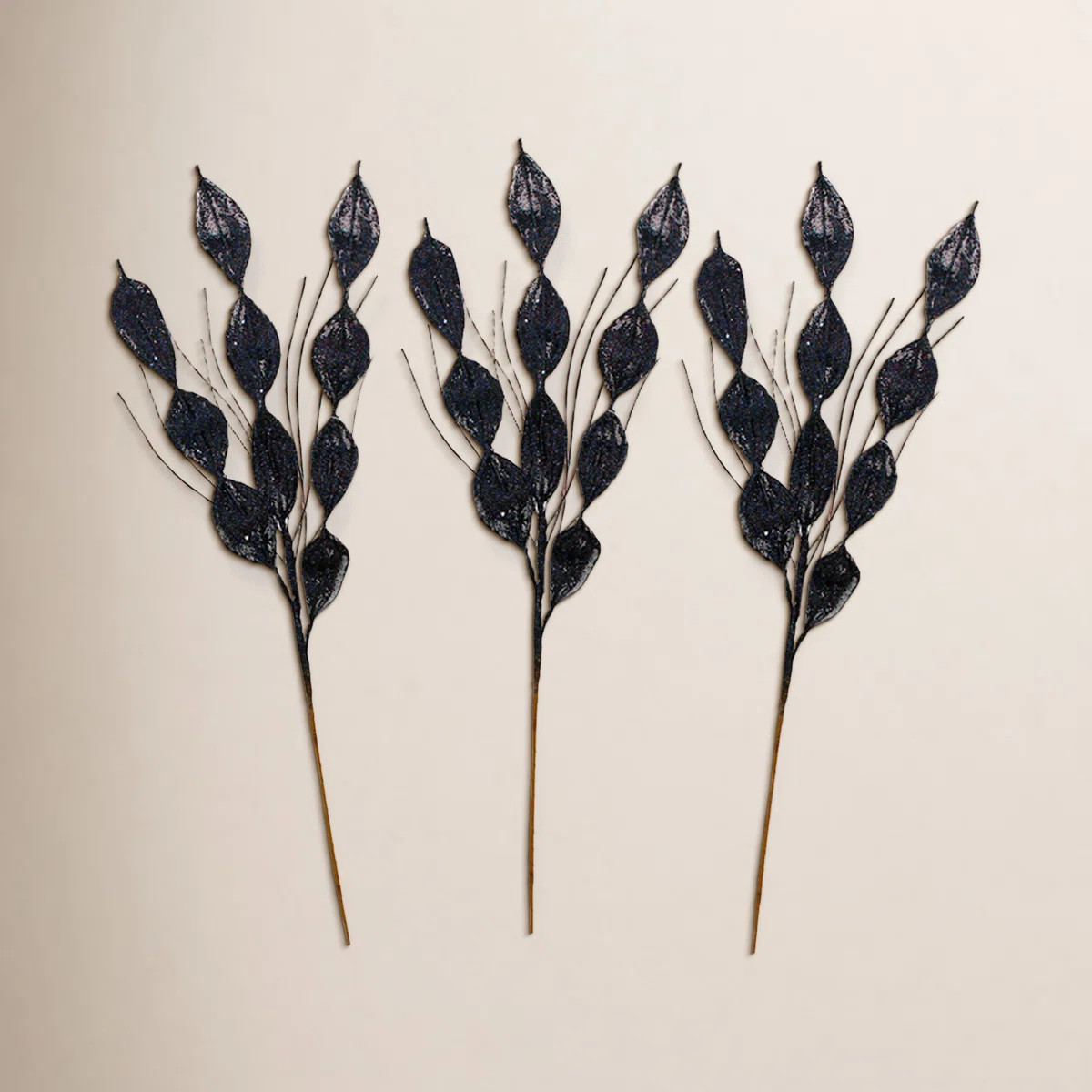 32" Leafy Glitter Picks (Set of 3) | Wayfair North America