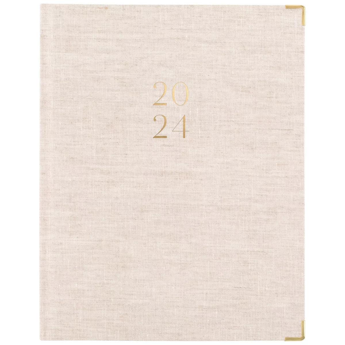 Sugar Paper Essentials 2024 Planner 10.125"x8.125" Weekly/Monthly Flax Cream Fabric | Target