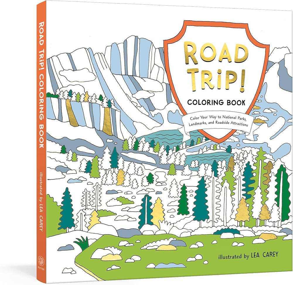 Road Trip! Coloring Book: Color Your Way to National Parks, Landmarks, and Roadside Attractions: ... | Amazon (US)
