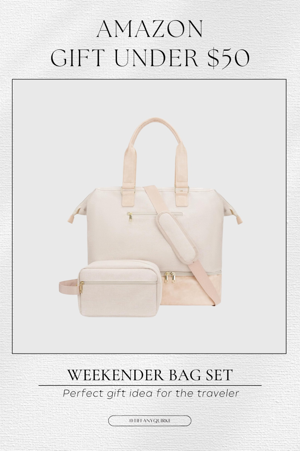 A spacious weekender bag set that holds a lot and still fits under plane seats! The bottom compartment is also fully removable when not needed. 

#LTKfindsunder50 #LTKGiftGuide #LTKtravel