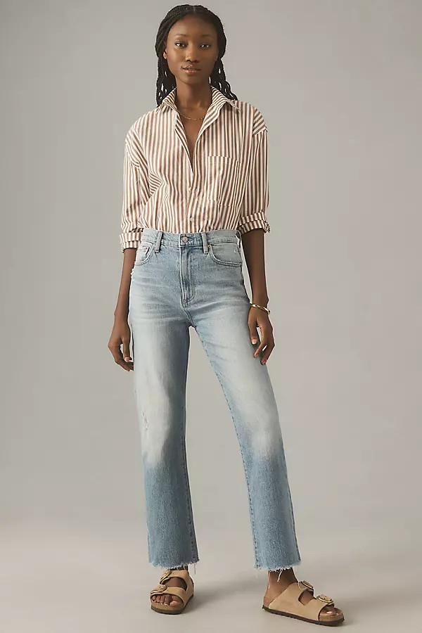 Pistola Ally High-Rise Crop Flare Jeans | Anthropologie (US)