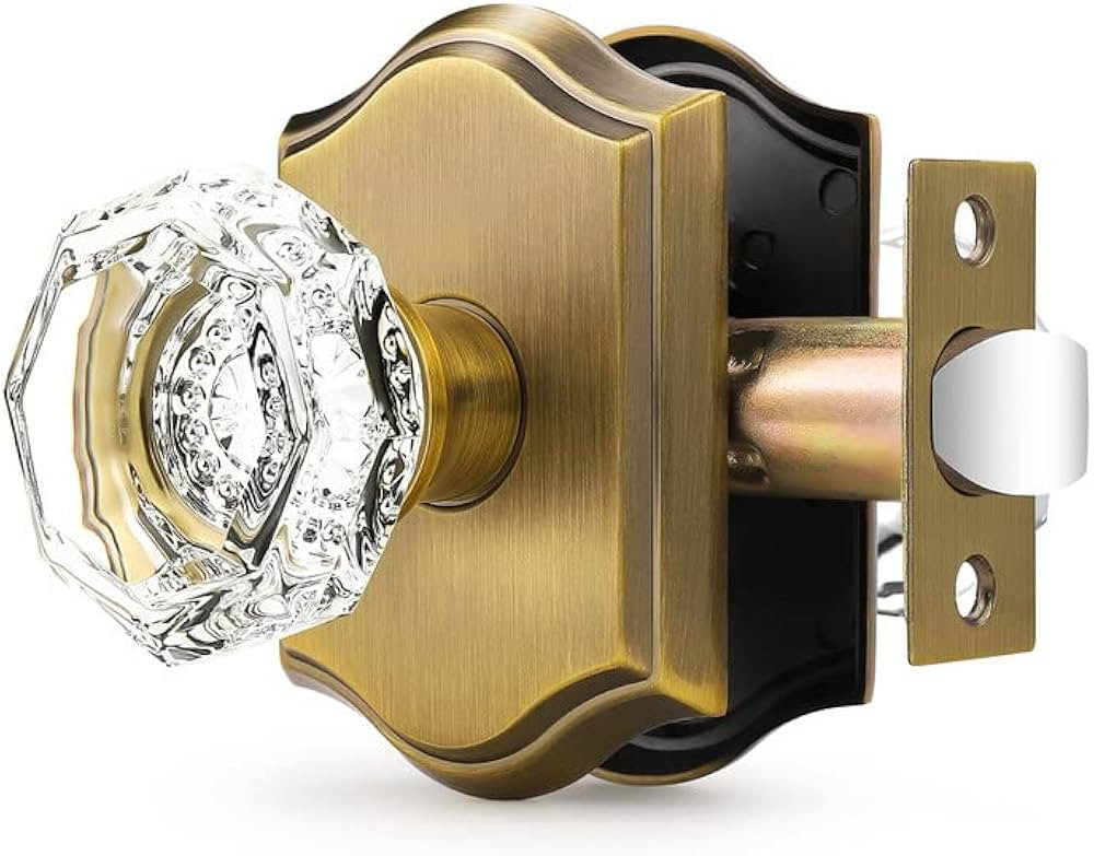 Orger Passage Door Knob for Hallway and Closet, Glass Door Handle with Non-Locking Latch, Octagon... | Amazon (US)
