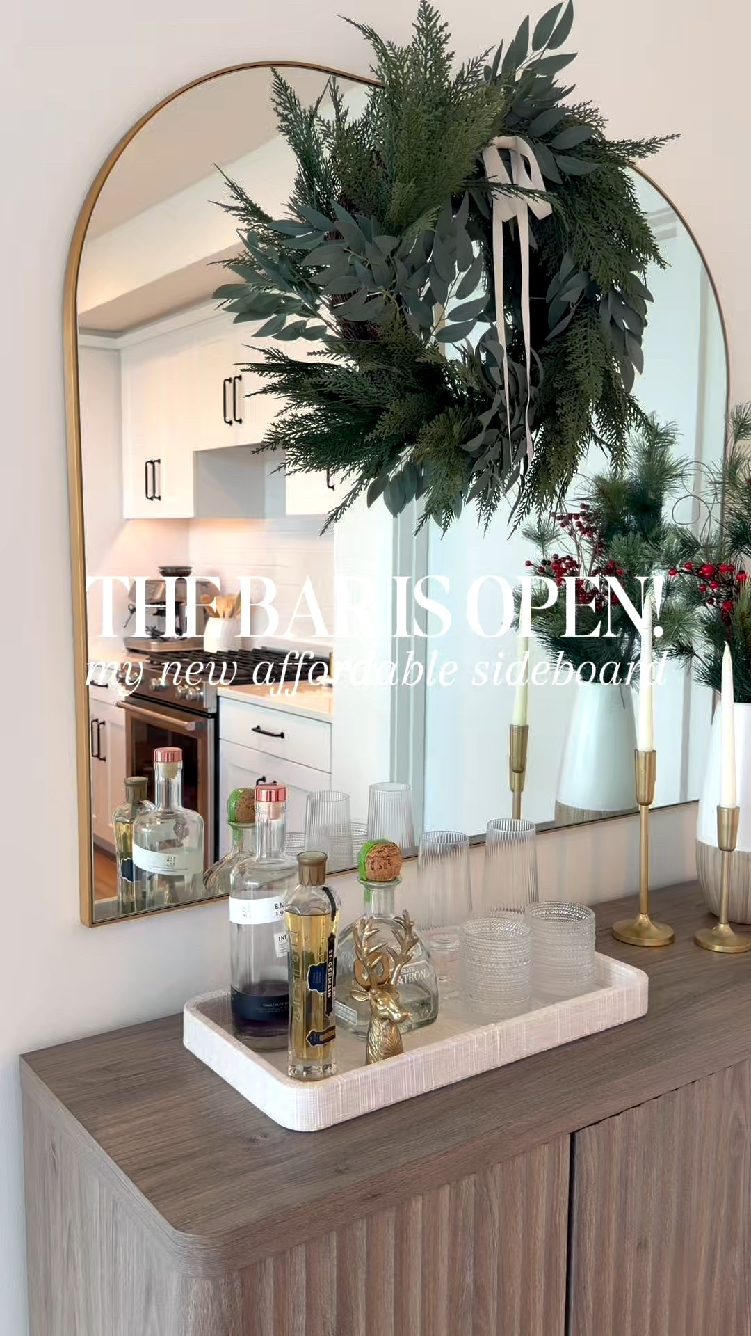 Who needs a bar or coffee station for the holidays?! I did and I love this sweet affordable find! With pretty fluted doors and a handle-free push to open design, it was the perfect choice. It is just under 50” so it fits almost anywhere and super easy to assemble (thanks David!). 

I chose the gray alder but it also comes in light gray and black. A perfect addition for the holidays!🤍

#LTKHome #LTKHoliday #LTKSaleAlert